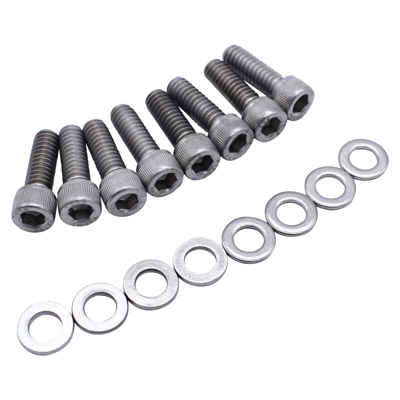 8PCS SBCCover With Hexagon Socket Head Bolts 1/4 X 3/4 For Installation OfCovers To Cylinder Heads Dustproof Cool