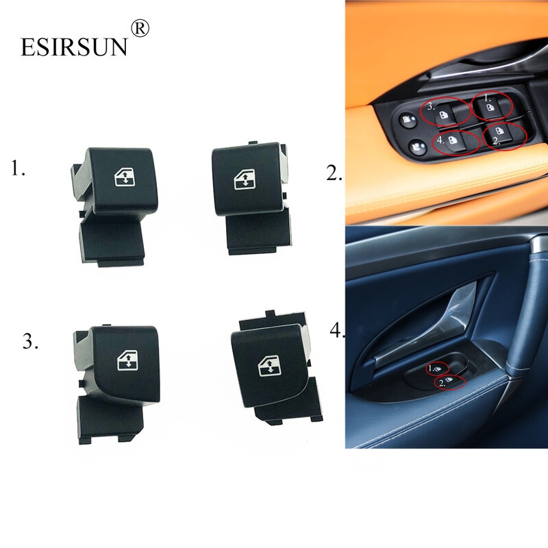 ESIRSUN zasilania główny przełącznik główny okna przycisk pasuje do Maserati Quattroporte 4.2/4.7 GranTurismo MC Stradale 293425 247993