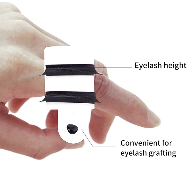 NATUHANA 1set U Band Lash Device Strips Holder Ring with Glue Plate Adhesive Eyelash Pallet Holder for Eyelash Extension