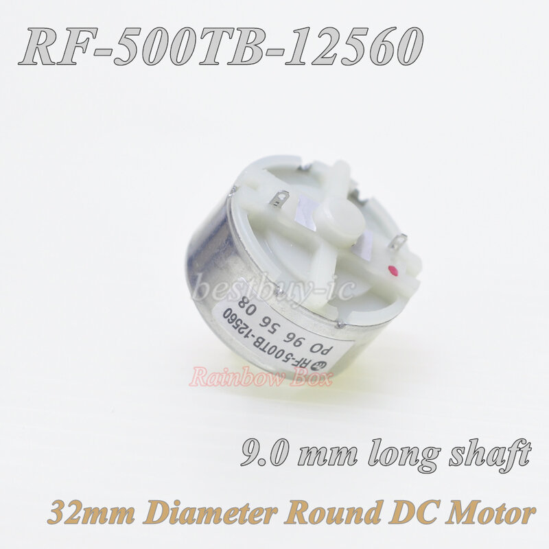 Micromotor RF500TB DC 12560, 3-12V, RF-500TB-12560, 9MM, eje largo