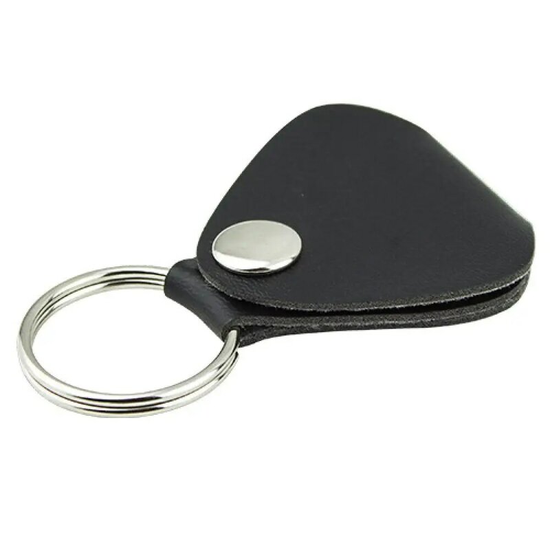 1Pc Gitarre Keychain Pick Halter Durable Leder Auto Schlüssel Kette Gitarre Picks Halter Plektren Tasche Fall
