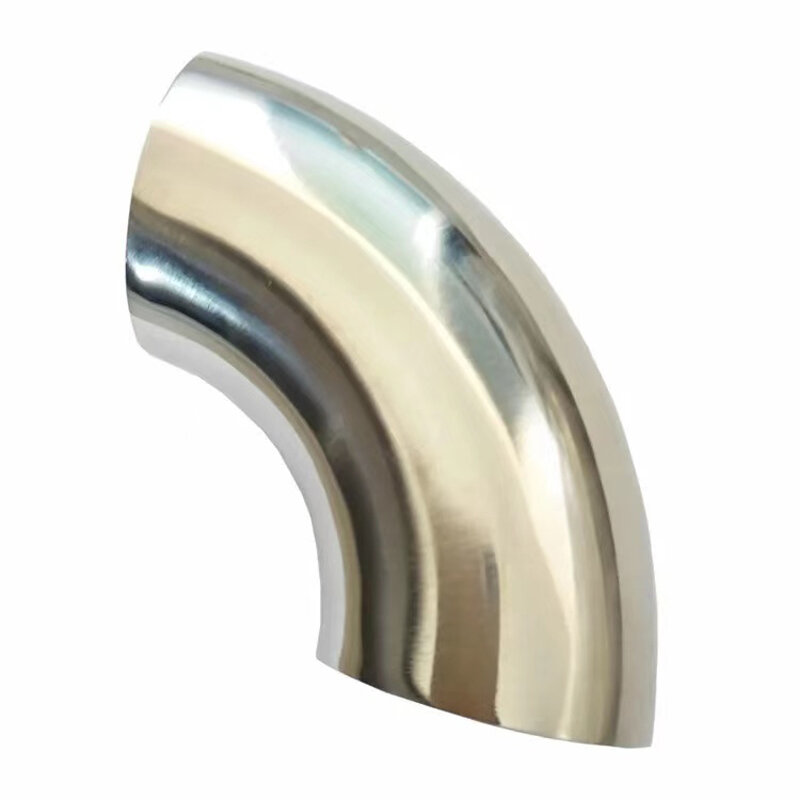304 Stainless Steel Bend Pipe for Car Exhaust Pipe, OD Sanitária Butt Weld, 90 Graus Cotovelo, Silenciador Tubo Soldado, 51mm, 57mm, 63mm, 76mm