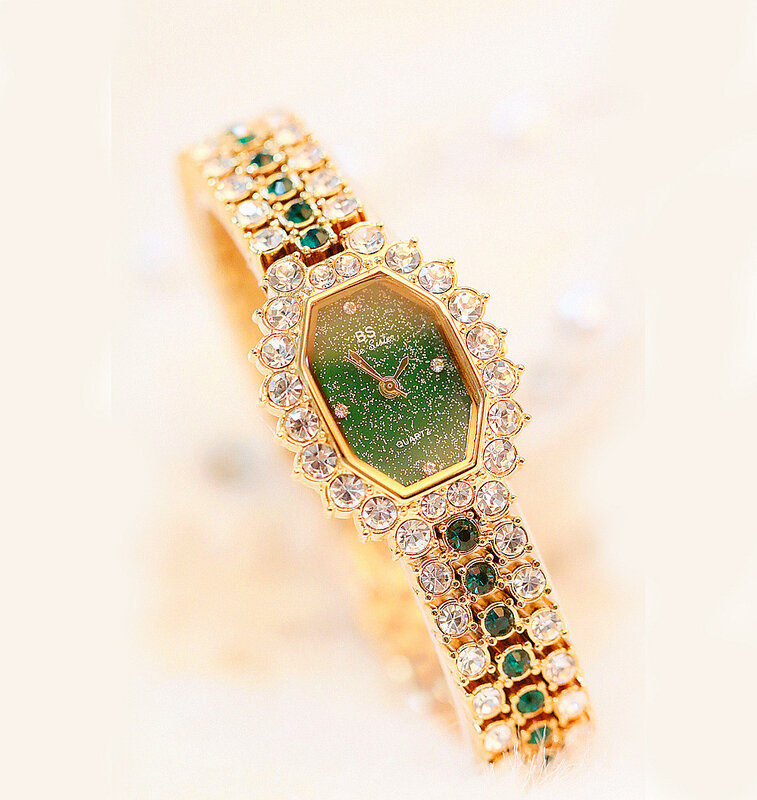 2020 Luxury Top Brand Gold Wrist Watch Full Crystal Diamond Women's Watch Steel Bracelet Clasp Date Clock Ladies Quartz Watch