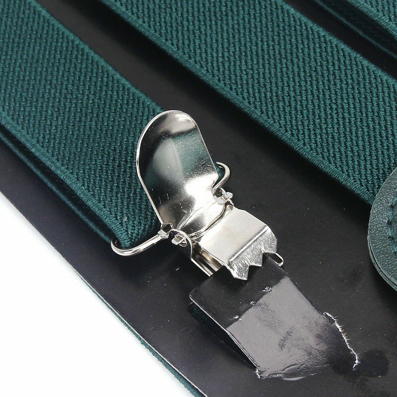 Bretelles élastiques en cuir pour hommes et femmes, suspension vintage pour jupes, fjWedding, 3 clips, 38 couleurs, offre spéciale