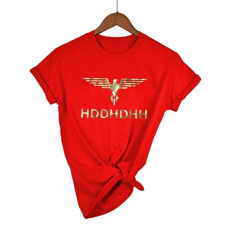 HDDHDHH женская футболка с коротким рукавом с принтом, новинка, уличный Универсальный Повседневный Топ с коротким рукавом