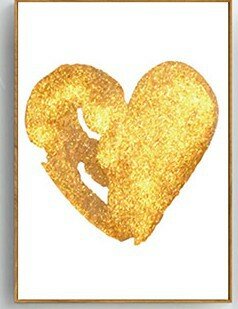 Norte europeu-estilo hipster ouro desenhos animados animal coração inglês pintura núcleo folha de ouro golfinho baleia pintura decorativa fram