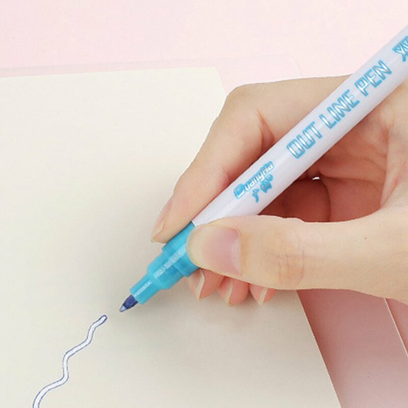 12 sztuk 12 kolorów fluorescencyjny długopis 2mm włókna głowy kolor długopis materiały biurowe znak uwaga uczeń pisanie narzędzia