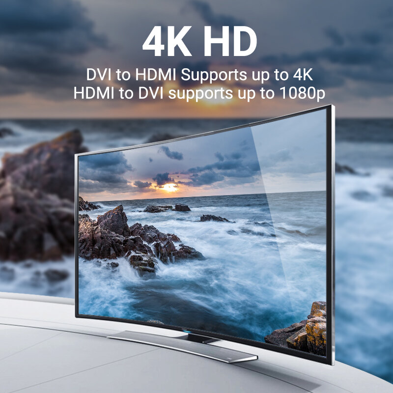 Bộ Chia Vention HDMI To DVI Bi-hướng HDMI Nam 24 + 1 DVI-D Nam Bộ Chuyển Đổi 1080P Chuyển Đổi xbox HDTV DVD Màn Hình LCD Cáp DVI Sang HDMI