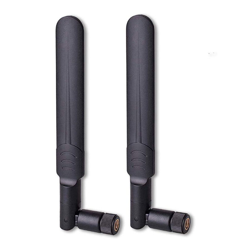 2pcs 2.4g/5.8g dual band antenna 6dbi omnidirectional high gain wireless WiFi router feather s foldable glue stick SMA antenna