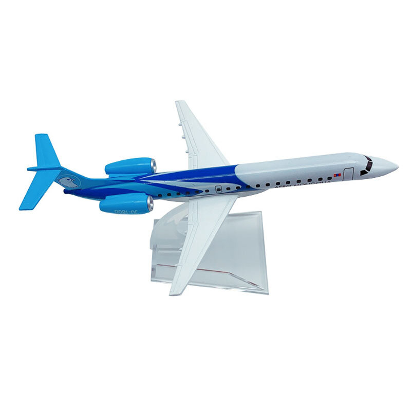 Модель самолета JASON TUTU 16 см, модель самолета Аэро Монголия ERJ145, модель самолета 1:400, Литые металлические самолеты, самолет, игрушка в подарок