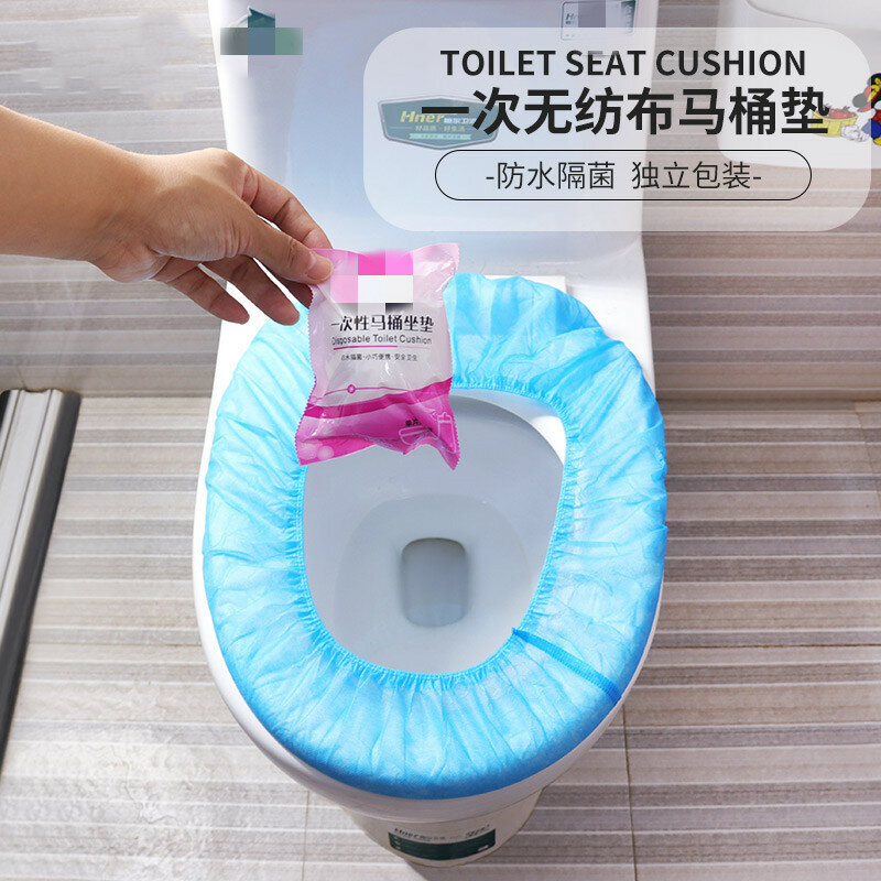 Portable Disposable Elastic Toilet Pads Travel Accesssories Seat Covers Trip Essentials Non-woven Fabric Commode Cushion