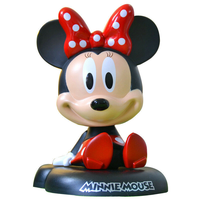 Disney topolino Minnie Anime Doll giocattoli Mickey & Minnie Mouse Cartoon agitare testa modello Doll Car Deco accessori Auto giocattolo per bambini