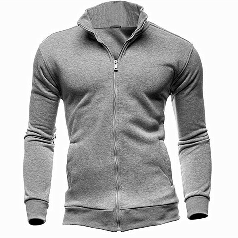 MRMT 2024 baru kaus pria tanpa tudung ritsleting kerah berdiri Sweatshirt pria tanpa hoodie Sweatshirt Pullover pria