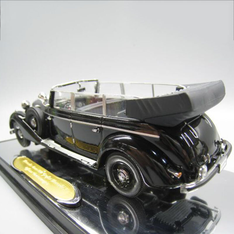 1/43 770K Retro Simulation Alloy Die Casting Convertible Collector's Edition Car Model Chief's Car or Collection Decoration Gift