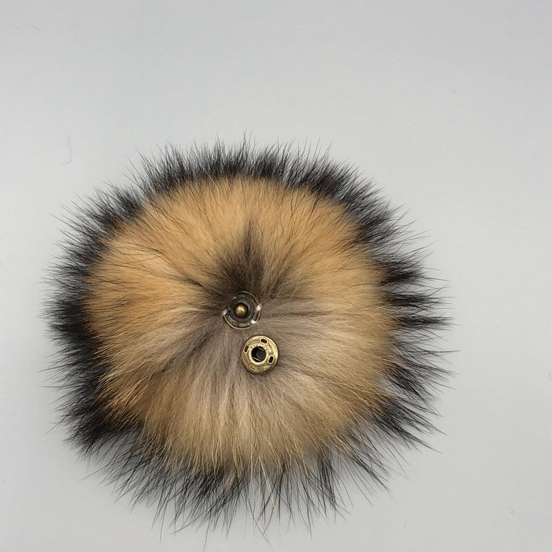100% natural fox fur pompom raccoon fur pom  pom for hat beanies DIY Fur Pompon For Caps Bags Scarf Accessories