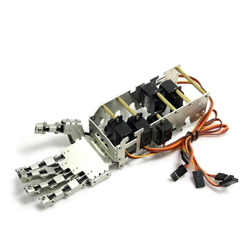 5 DOF Роботизированная рука, человекоид с пятью пальцами, металлический манипулятор, левая/правая рука с сервоприводами для программируемого робота Arduino