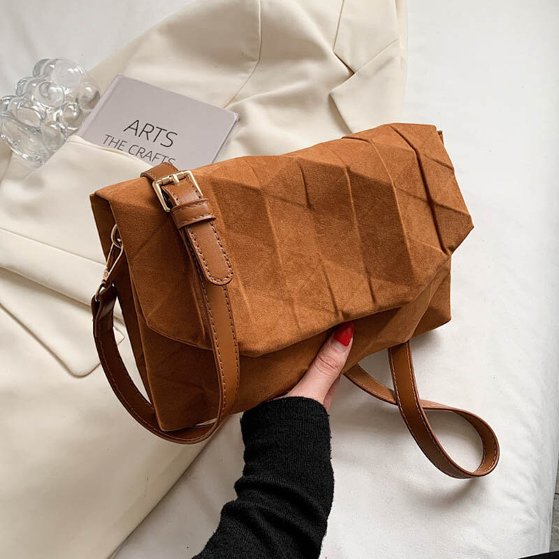 Luxury Women Handbag Clutches Nubuck Leather Shoulder Bags Designer Lingge Crossbody Bags Large-capacity Women Shopping Bag