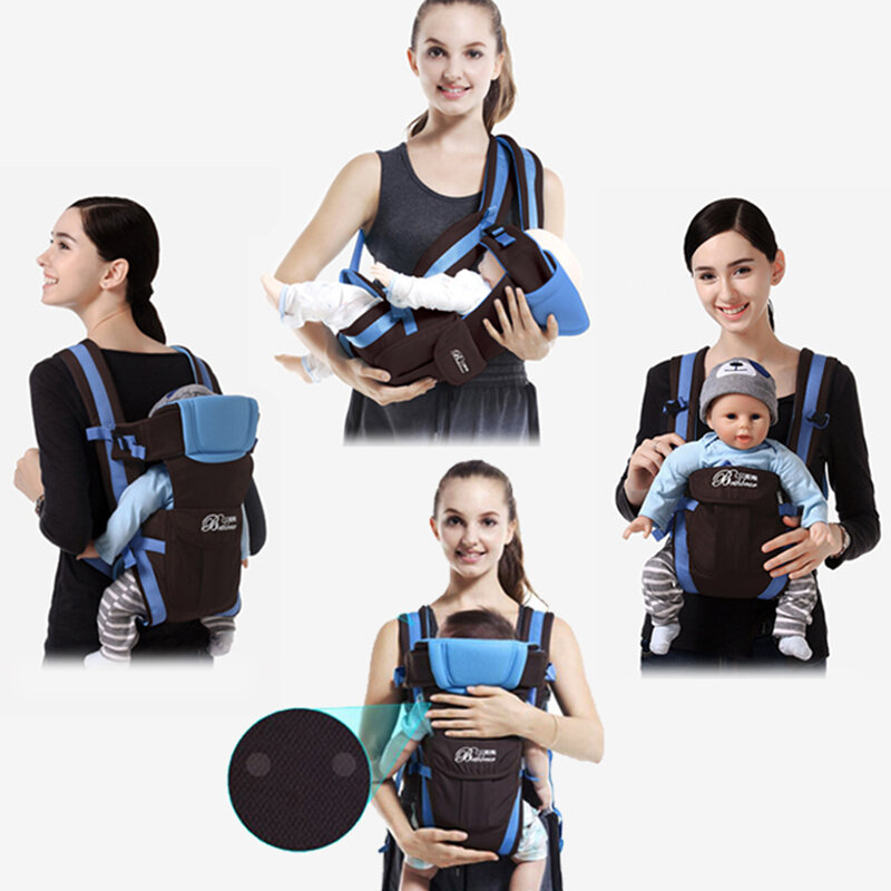 Baby carrier canguru, ergonômico, para bebês de 0 a 36m, sling com envoltório, infantil, para viagem