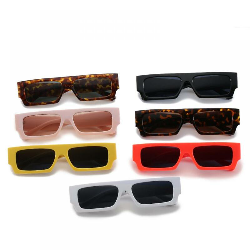 Gafas de sol rectangulares pequeñas para hombre y mujer, lentes de sol negras cuadradas de estilo Retro, de marca, de lujo, decoración blanca, 2021