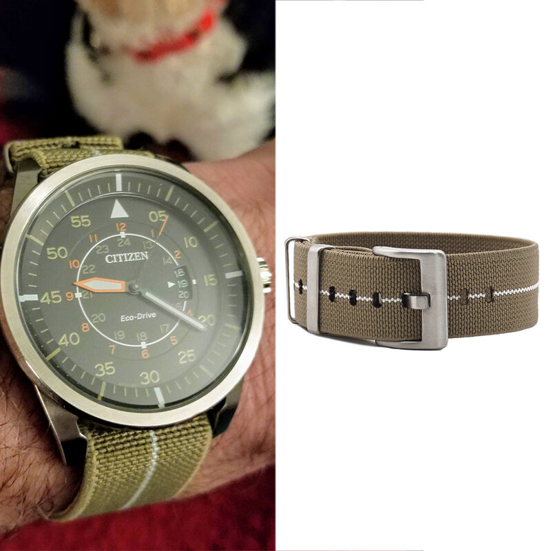 Juelong nouvelle conception indépendante 2 anneaux en Nylon bracelet de montre troupes françaises Parachute sac pour élastique otan sangle 20mm 22mm