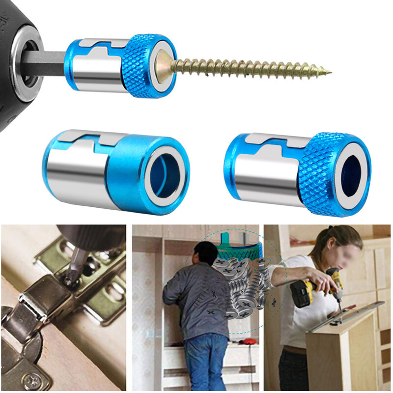 Electric Drill Magnetic Bit Ring Metal Screwdriver Head Steel Sleeve Electric Screwdriver Bit Power Tools Parts Accessories