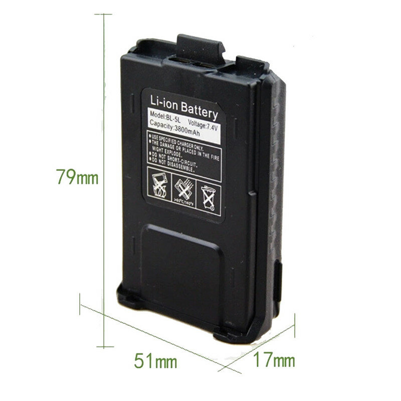Dla Baofeng UV-5R wymieniona bateria 7.4V 1800mAh akumulator litowo-jonowy do akcesoriów Baofeng