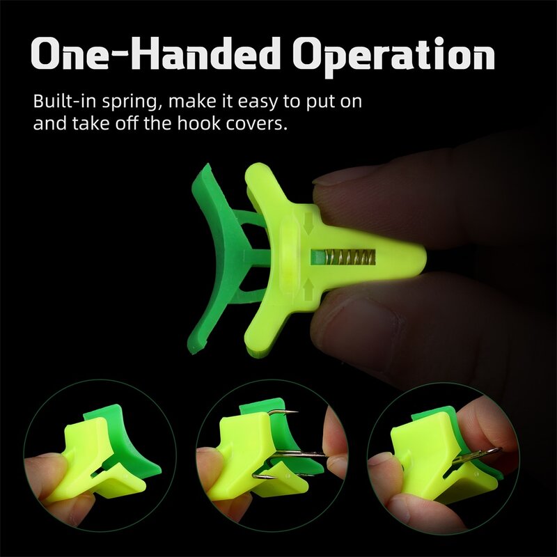 RUNCL 40/50PCS Lightweight Accessories With Slots Sleeves Tool Durable Protector Caps Fishing Out Hook Cover Safety Treble