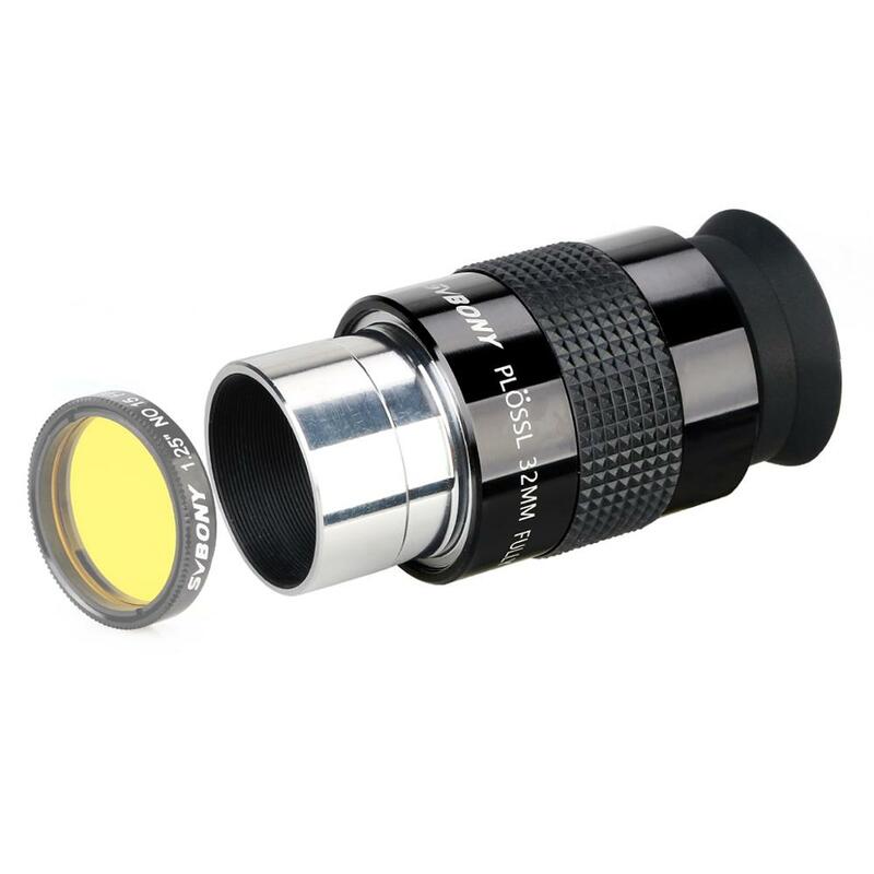 SVBONY lensa mata teleskop, 1.25 "(PLOSSL) PL 32mm desain 4-elemen 48 derajat tampilan SV131