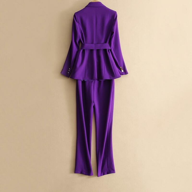 Autumn Purple Black Women's Suit Simple and Fashionable Office Lady Professional Suit Two-piece Womens Suit  2023