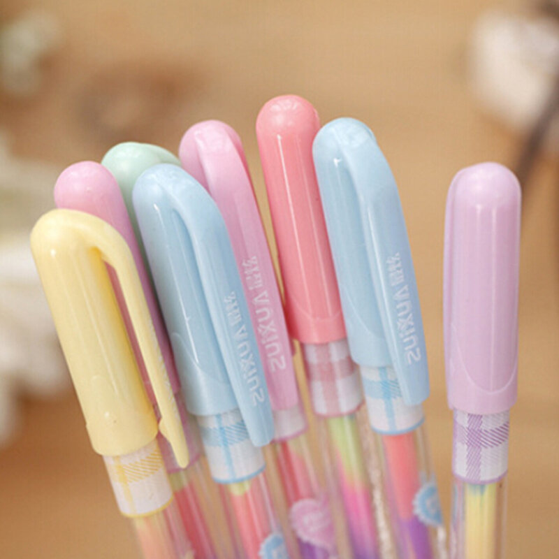 ปากกาดินสอเขียนเครื่องหมายHighlighterปากกาเด็กภาพวาดของขวัญร้อน 0.8 มม.6 สีเปลี่ยนปากกากระดาษสีเรืองแสง