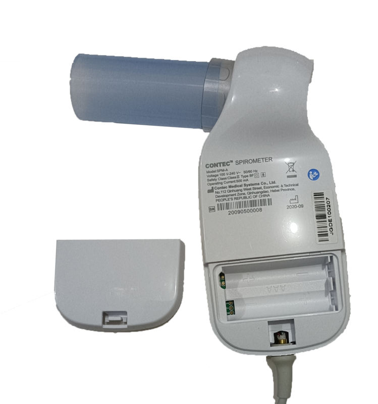 Espirómetro electrónico, software tipo soplado para prueba de función respiratoria