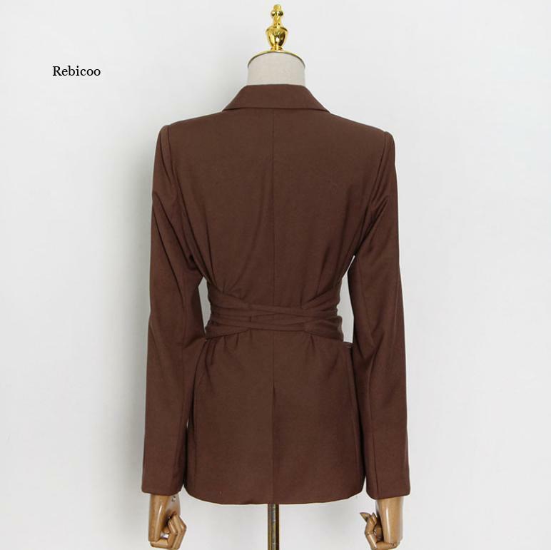 Damska kurtka marynarska jesień w nowym stylu jednokolorowa jedna z guzikami wzorem zmysłowa jednokolorowa krótka kurtka damska