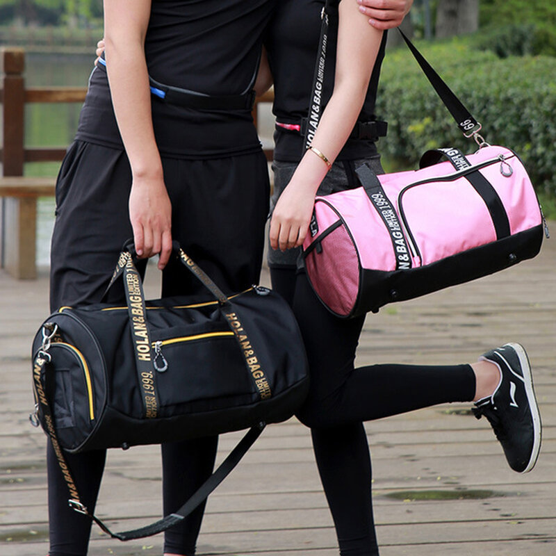 ROEGADYN-bolsas de deportes al aire libre para mujer, bolso deportivo impermeable para Fitness, bolsa de Yoga separada en seco y húmedo, bolsa de gimnasio con compartimento para zapatos, bolso de viaje