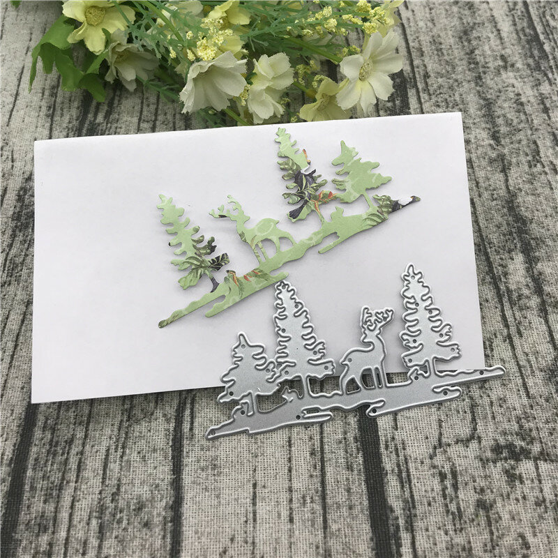 Christmas deer tree Paper Metal Cutting Dies Stencils for DIY Scrapbooking Album Paper Card Decorative Craft Embossing Die Cuts
