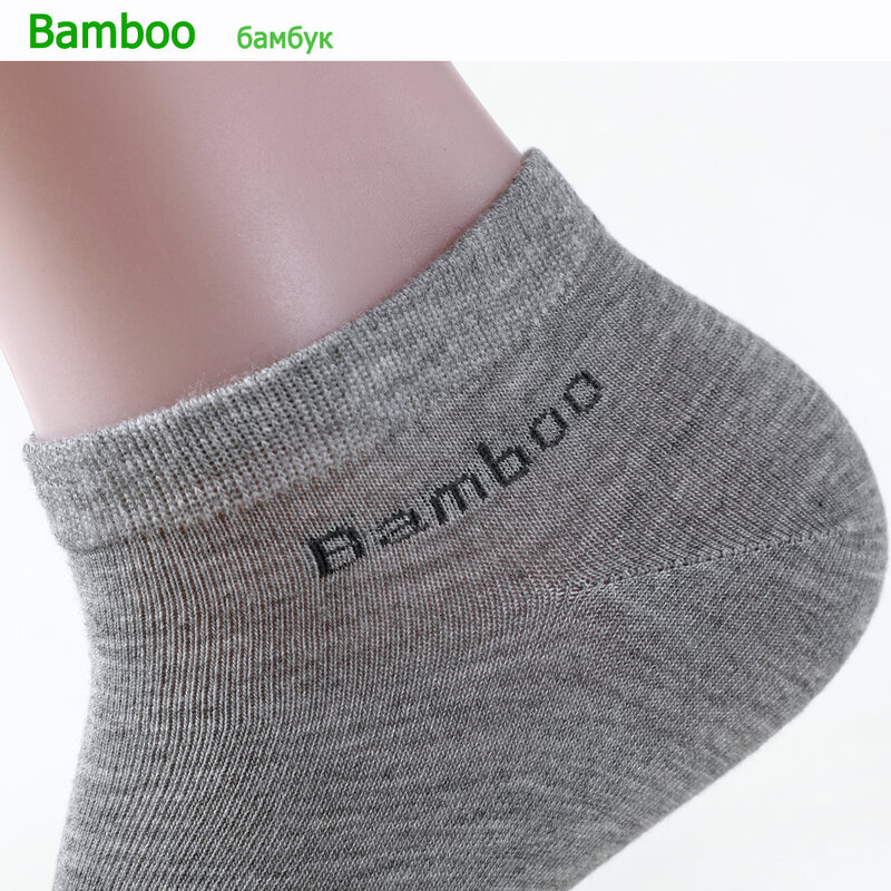 Calcetines tobilleros de fibra de bambú para hombre, medias transpirables antibacterianas de alta calidad, talla 38-45, 3 pares por paquete