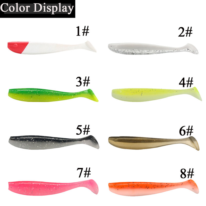 10PCS Fishing Sea Worm Soft Bait  55mm 65mm 70mm Jig Wobbler Artificial Silicone Bait Soft Lure Swimbait Fishing Tackle