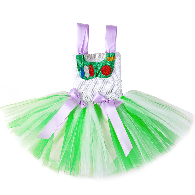 Toy Buzz Lightyear Cosplay Costume for Girls Tutu Dress Summer Clothes Halloween Baby Kids Birthday Party Clothing Gifts
