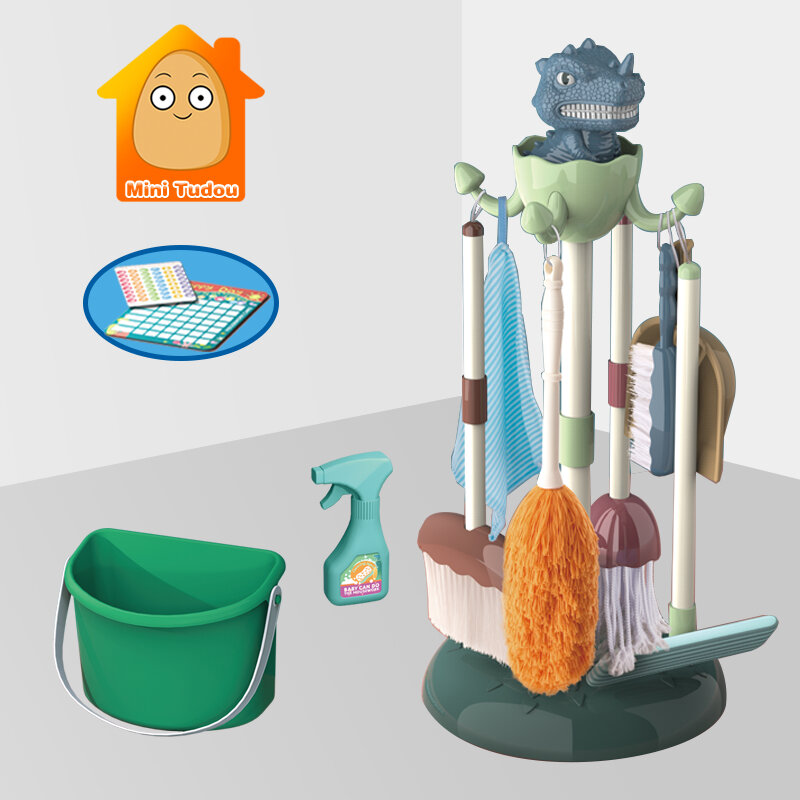 子供のためのプラスチック製のおもちゃ,庭や家を掃除するための教育ツール,漫画のシミュレーションゲーム
