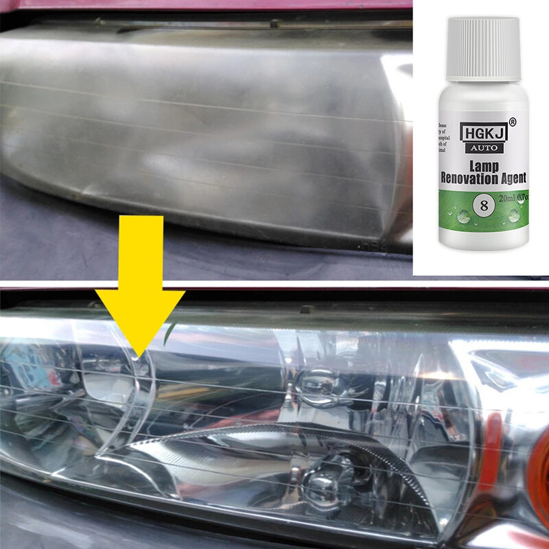 Reparo do farol do carro Polimento Scratch Remover Ferramenta, Oxidação Remodelação, Limpeza da lâmpada, HGKJ 8