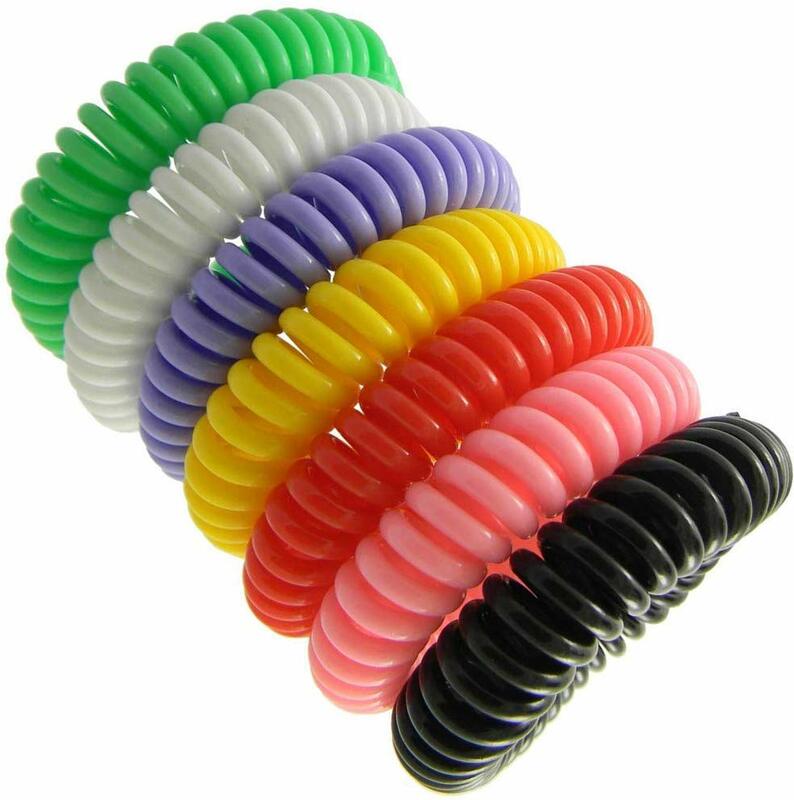 Pack Of 2 Fleksibel Merenggang Plastik Spring Spiral Pergelangan Tangan Coil Band Kunci Jaringan Ring: untuk Olahraga Yoga Sauna Kolam Renang kantor Sekolah