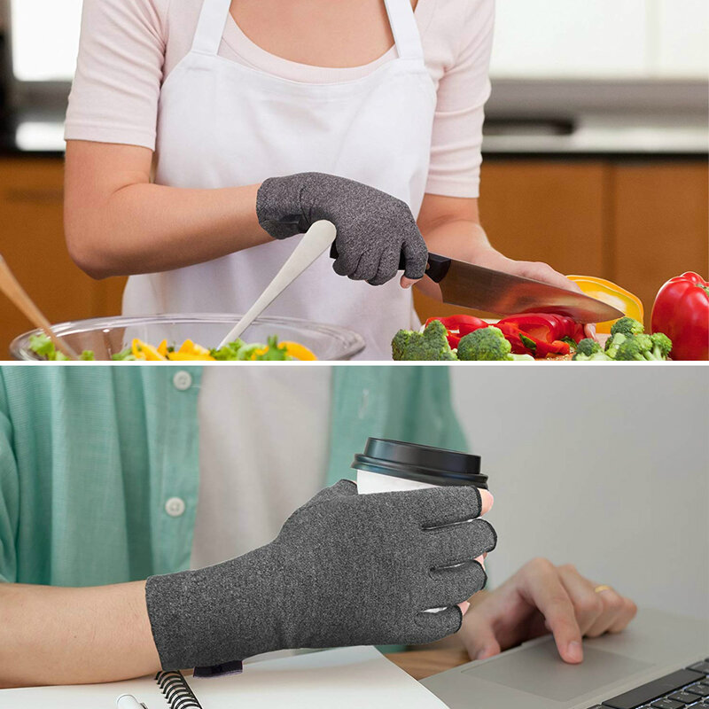 WorthWhile 1 Pair 스포츠 헬스장갑 Compression Arthritis Gloves Wrist Support Cotton Joint Pain Relief Hand Brace Women Men