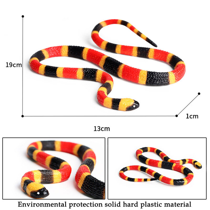 1PC miękka gumowa zabawka wąż Safari ogród rekwizyty symulacja wąż sztuczny wąż mały wąż Joke Prank prezent nowość gra straszny zabawka
