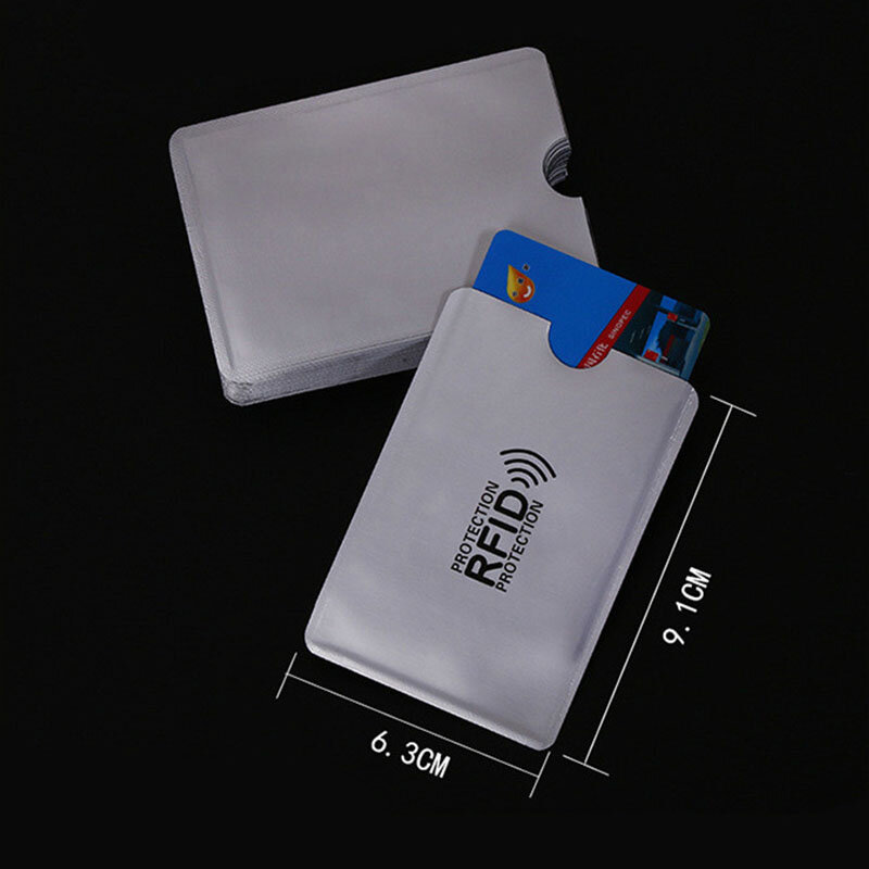 50 Stuks Anti Magnetische Kaart Mouw Demagnetisatie Bank Kaarthouder Nfc Anti Diefstal Borstel Identificatiekaart Anti Rfid Card Sleeve