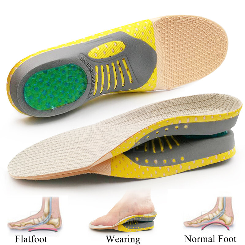 EiD-Plantillas ortésicas ortopédicas de PVC, almohadilla de suela plana para zapatos, de apoyo para arco para el cuidado de los pies y fascitis plantar