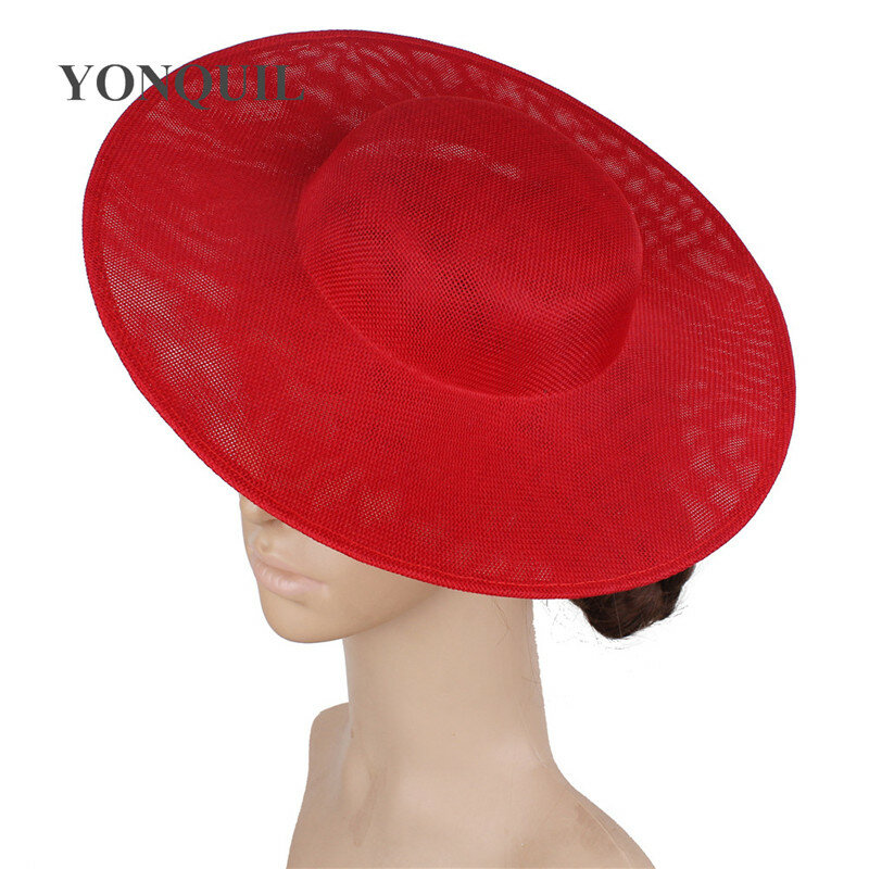 Sombrero de fiesta grande de 30 CM para mujer, Base de tocado Vintage Derby, accesorios de boda, tocado para novia