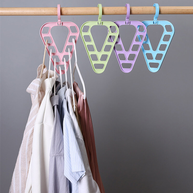 Nova magia multi-port suporte círculo cabide de roupas rack de secagem multifunções cabides de plástico para roupas acessórios para casa
