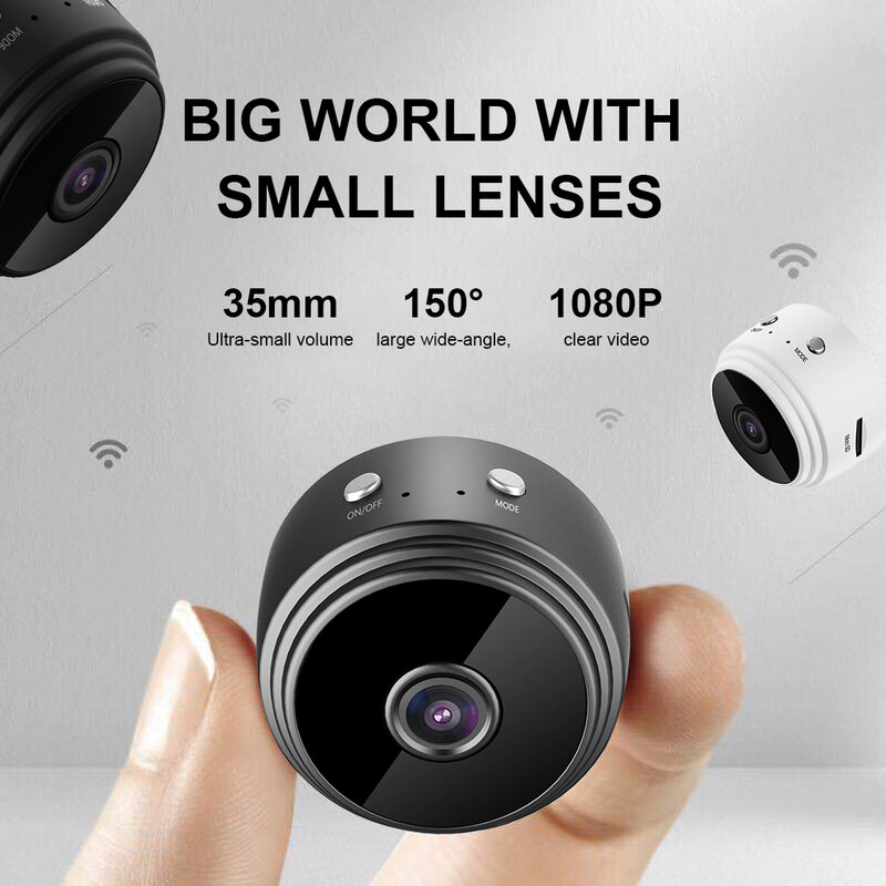 A9 1080p wifi mini câmera completa hd 1080p visão noturna app monitor de segurança em casa câmera vigilância