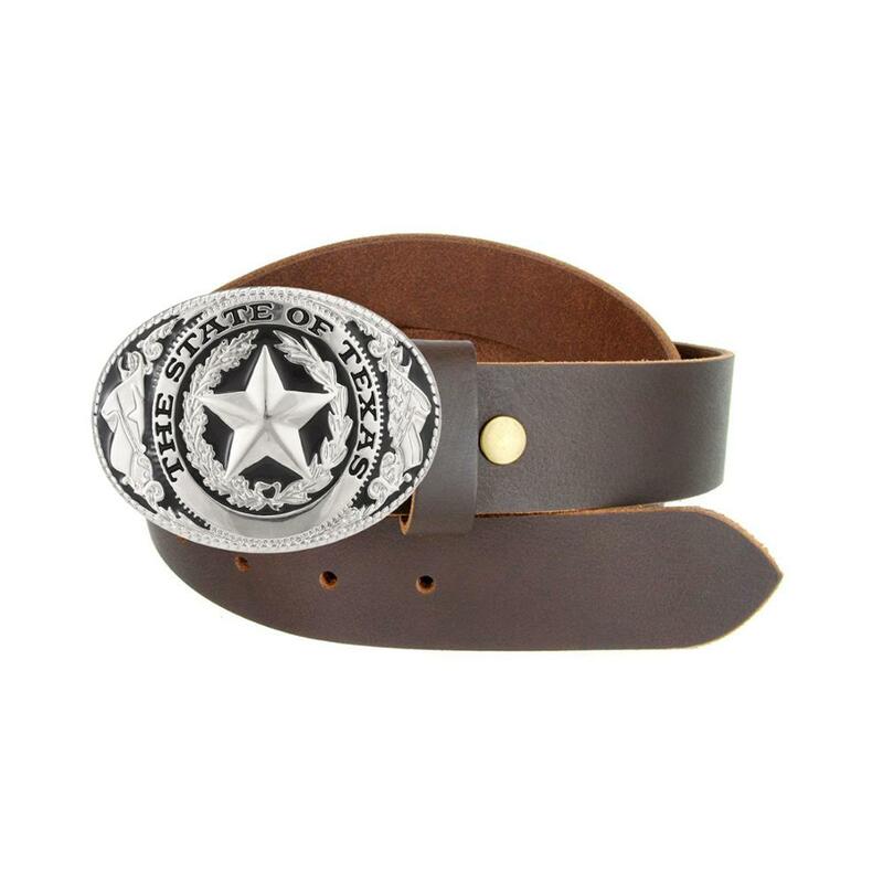 Silver retro western cowboy five-star belt buckle, suitable for 4CM wide belt men's jeans accessories