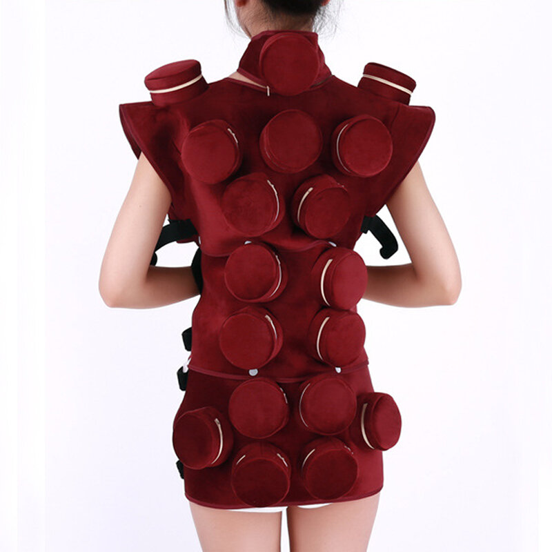 Smokeless Moxibustion Box Red Velvet Bag Cover Moxa Stick Acupuncture Roller Holder Neck Waist Body Acupoint Massage Therapy