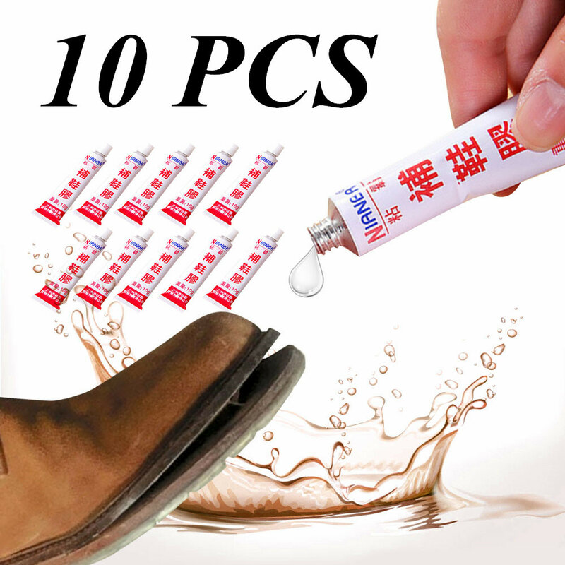 10pcs Waterproof Strong Liquid Super Glue Repair Cloth Fabric Instant Dry Fast Kit Accessory Textile Wood Leather BH1030 Shoe